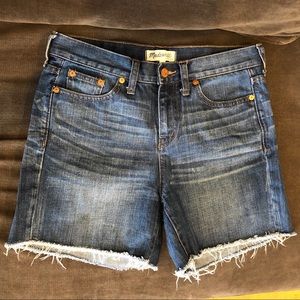 Madewell Raw Hem Denim Boyshorts
